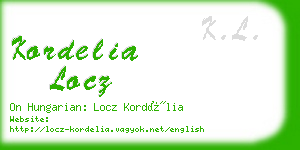 kordelia locz business card